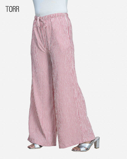 Womens Palazzo | Red Stripe