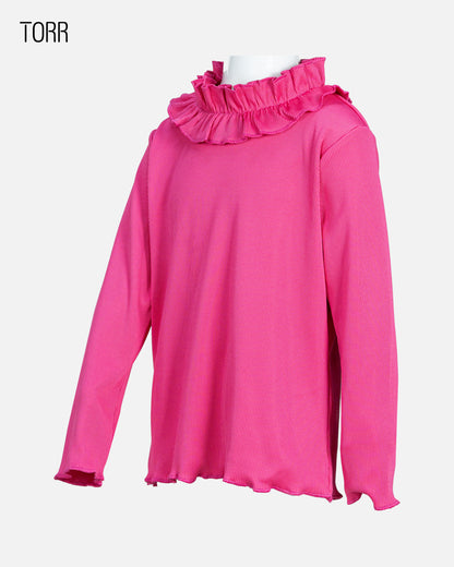 Girl's Turtle Neck | Hot Pink