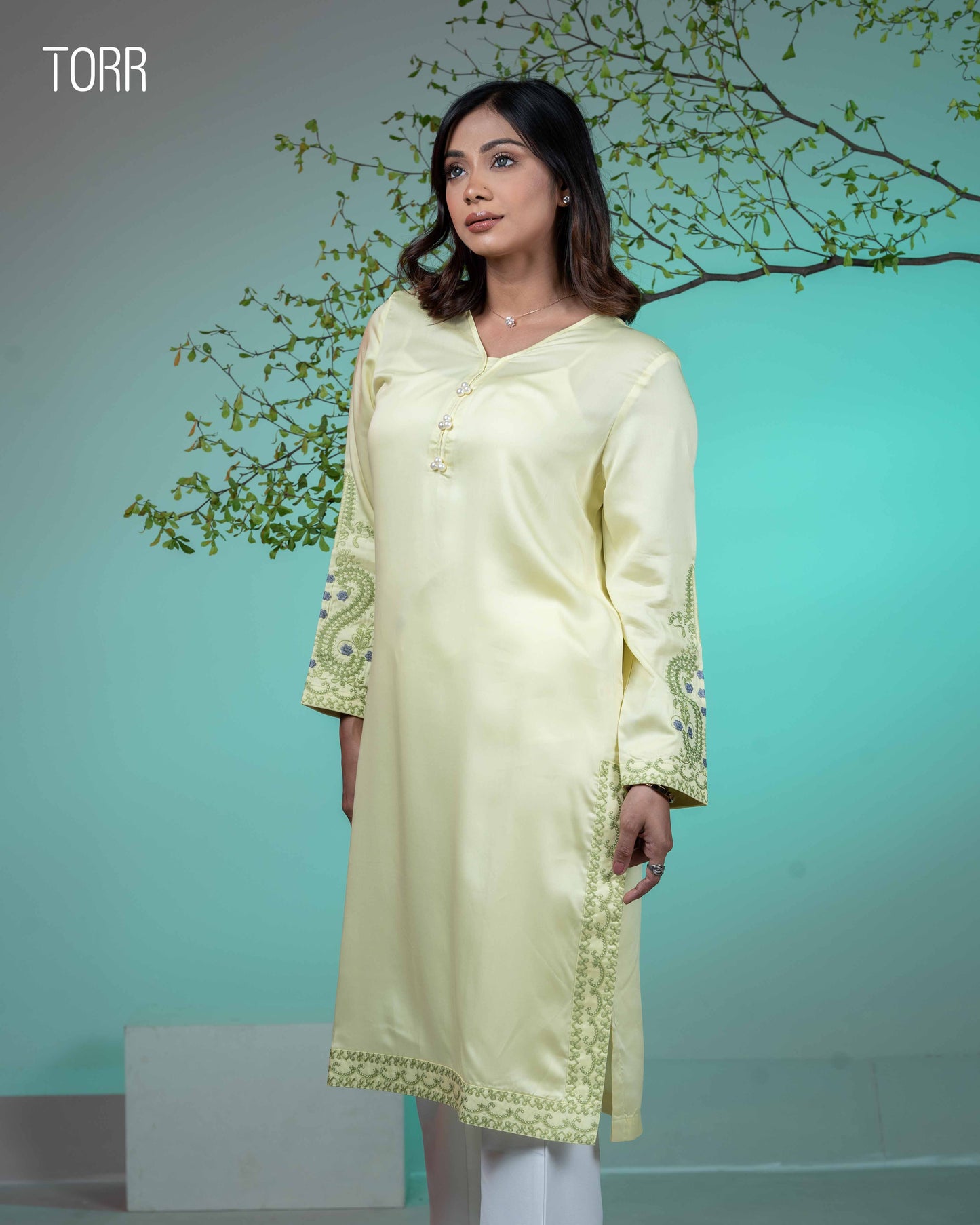 Ethnic Wear (01 Piece Kurti) |  Pale Lime