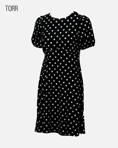 Women's Long Top | White Dot Aop