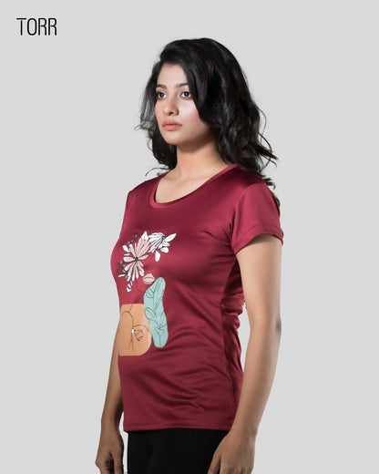 Women's T-shirt | DARK GARRNET