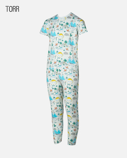 Boys Sleepwear Set| White Aop