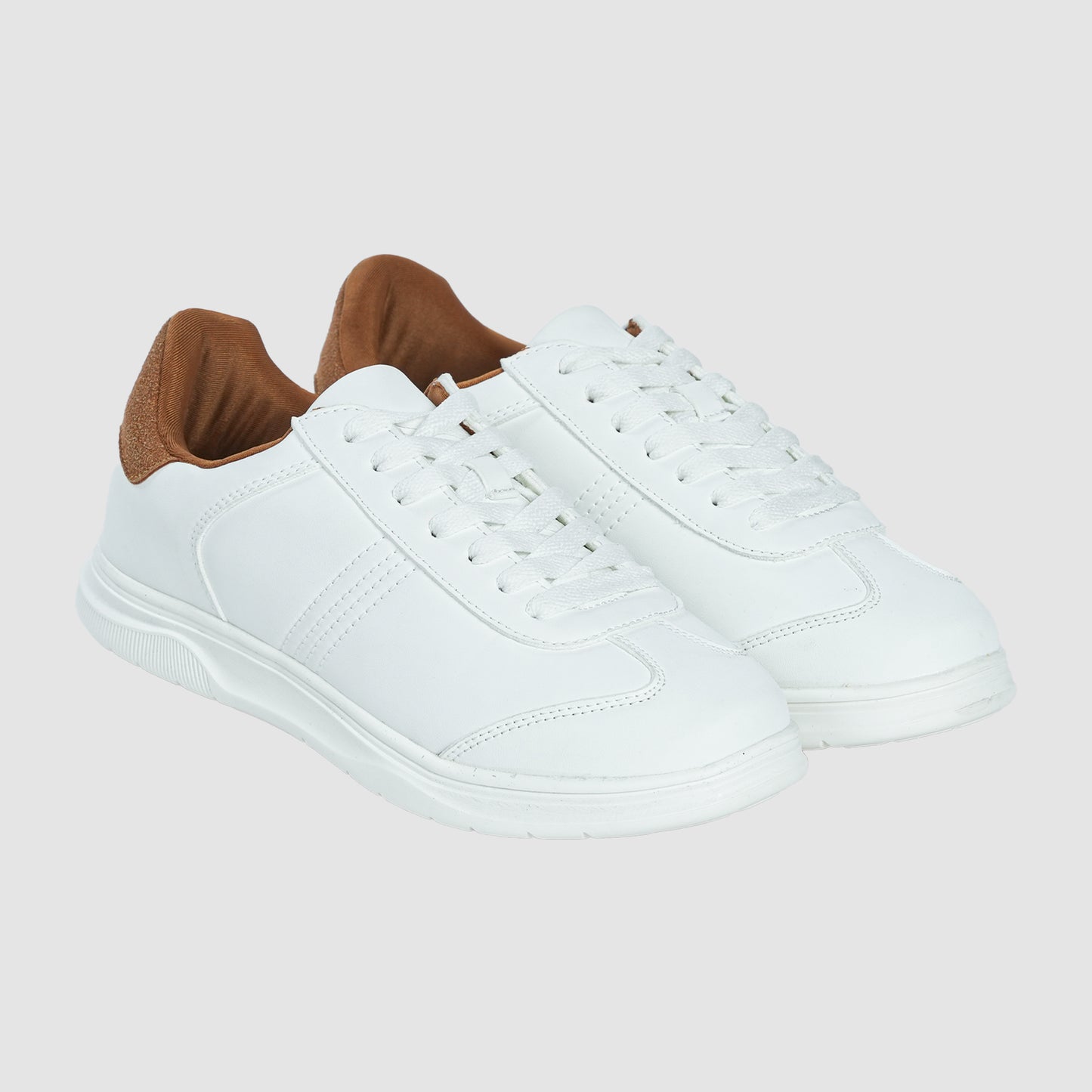 Torr Men’s Casual Shoe | White/Brown