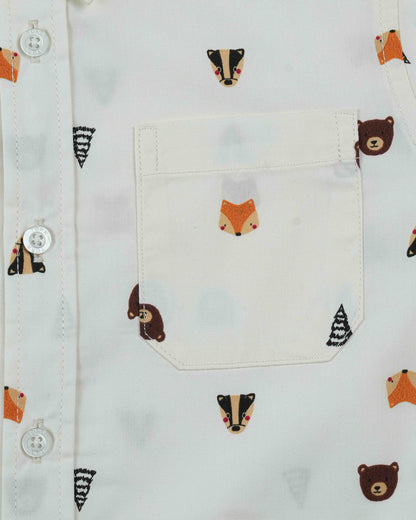 Boys Shirt  | Egret Aop
