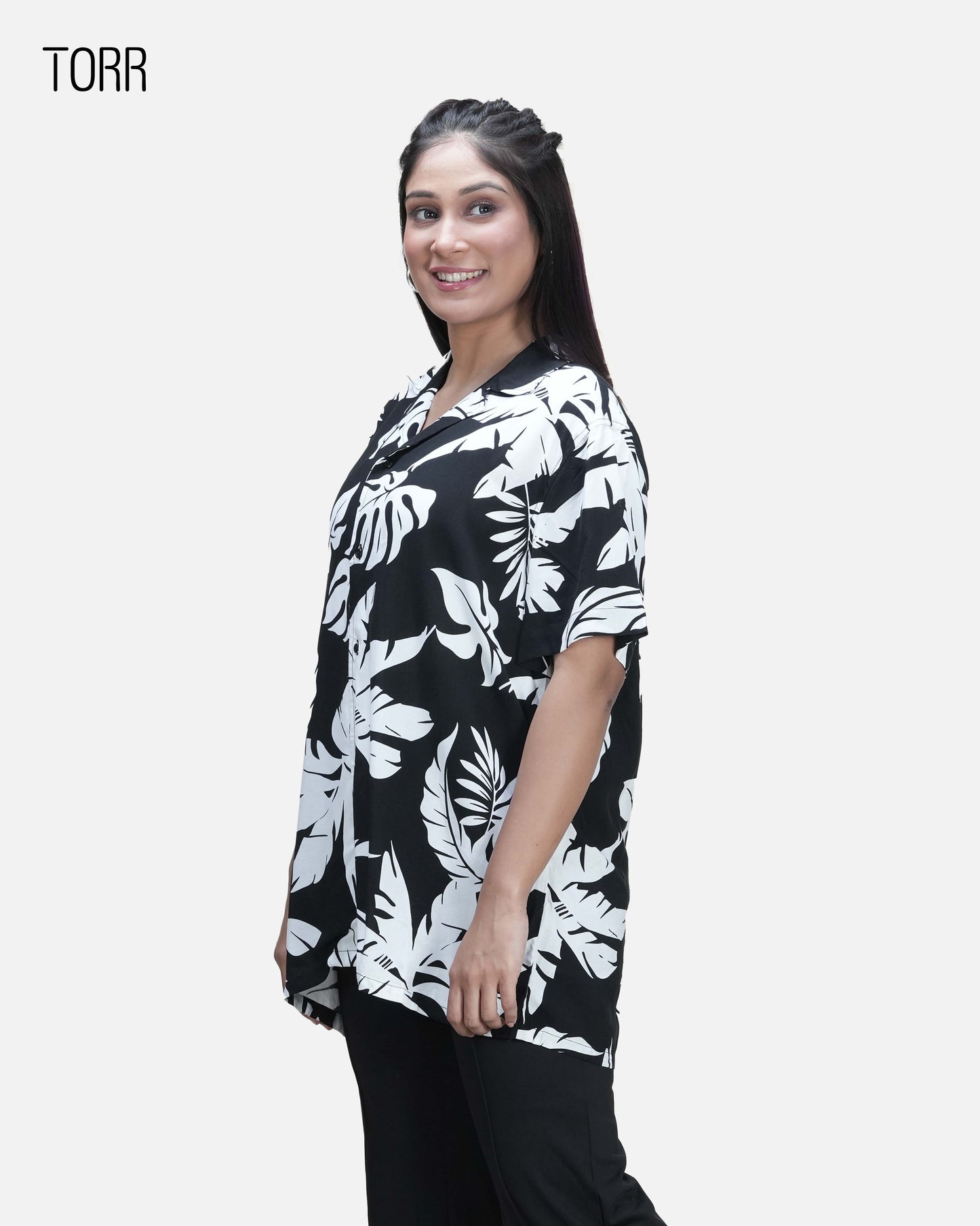 Women's Shirt | White/Black Aop