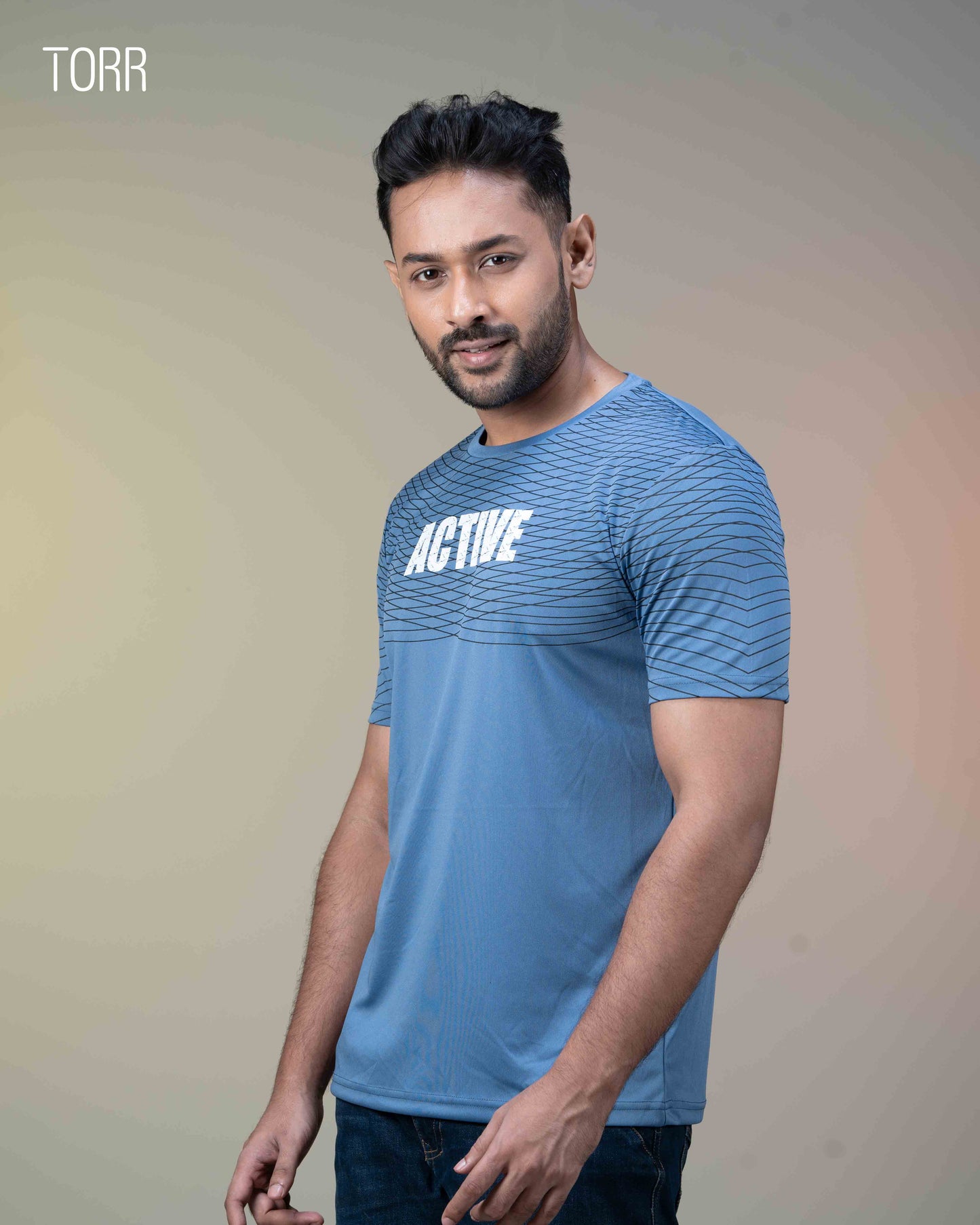 Men's Activewear T-shirt | Silver Blue