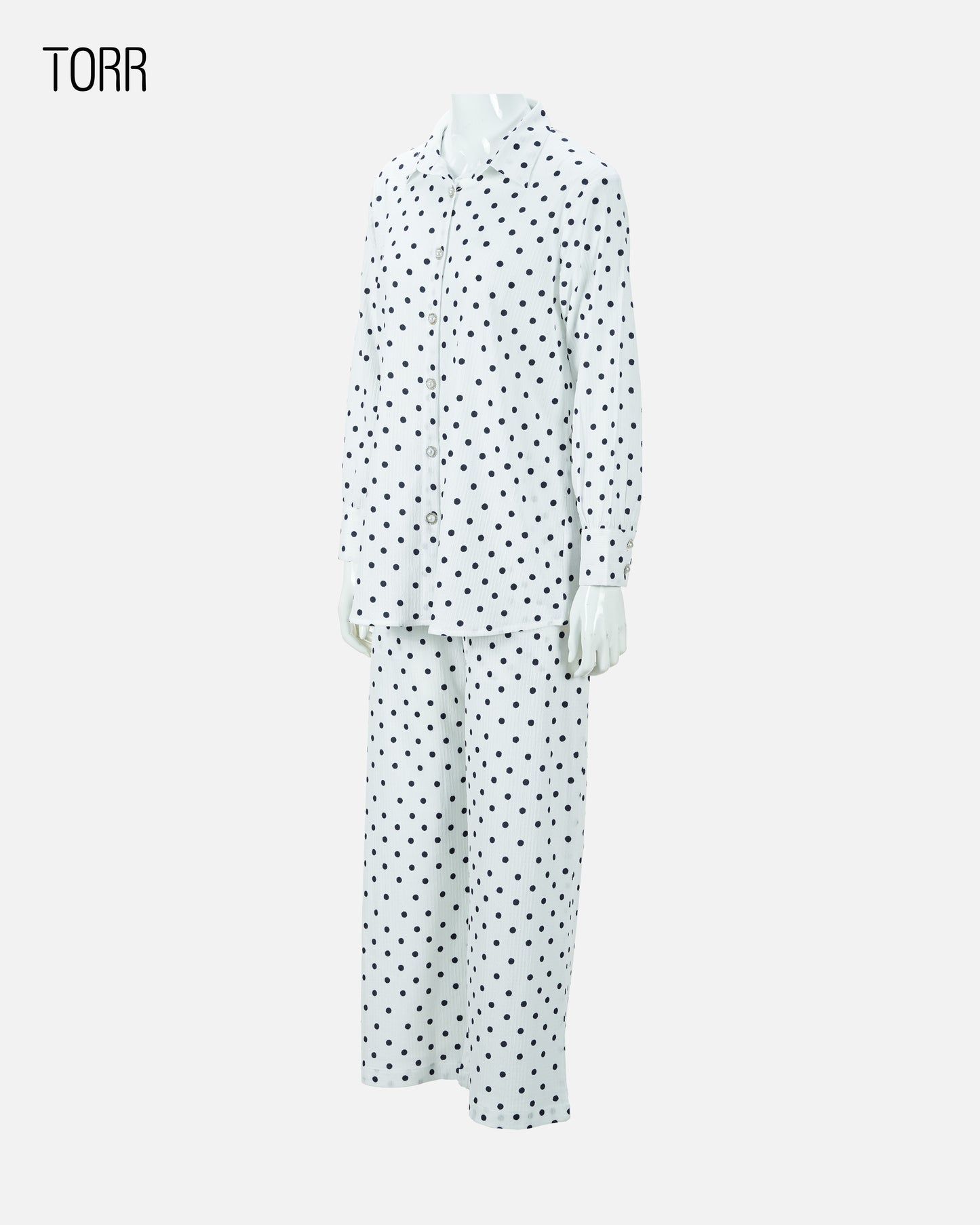 Women's Co-Ord Set | White Dot Aop