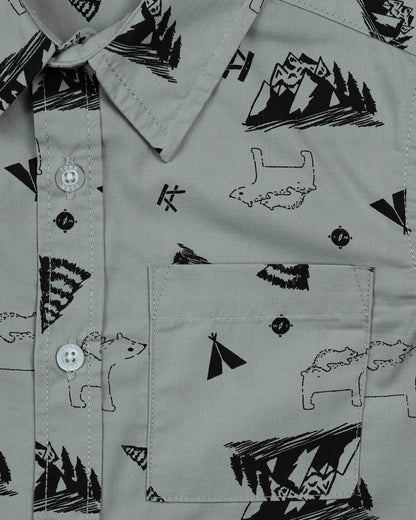 Boys Shirt  | Grey Aop