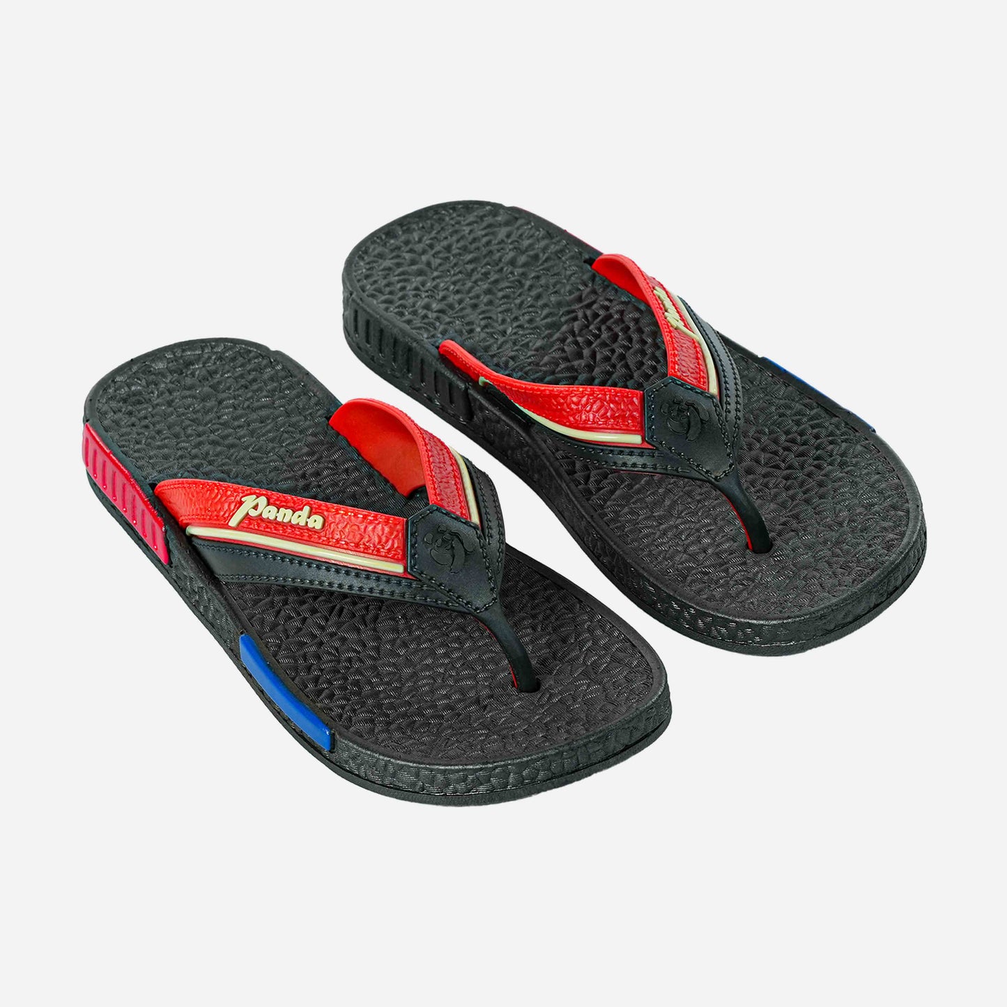 Panda Men's Slipper Sandal | Black Red