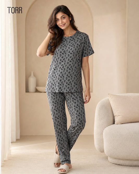 Women's Sleepwear| Grey Aop