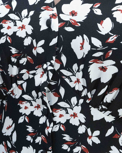 Womens Long Dres | Flower Aop