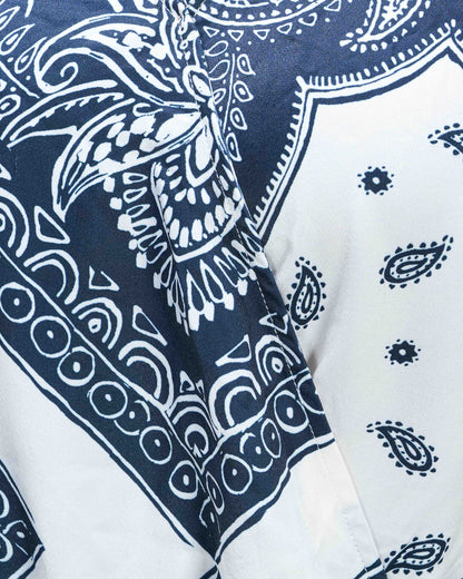 Women's Long Top | Blue Aop