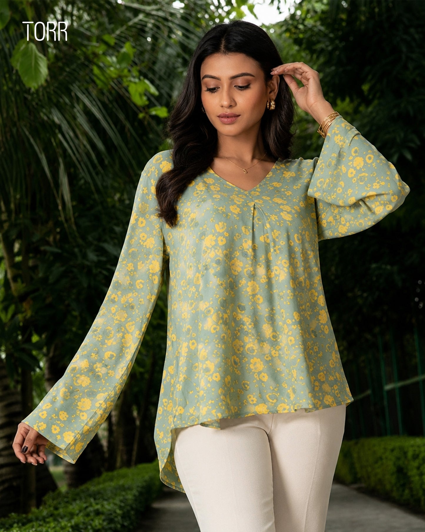 Women's Top | Yellow AOP