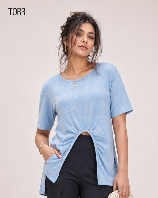 Womens Kimono T-Shirt  | Blue Aop