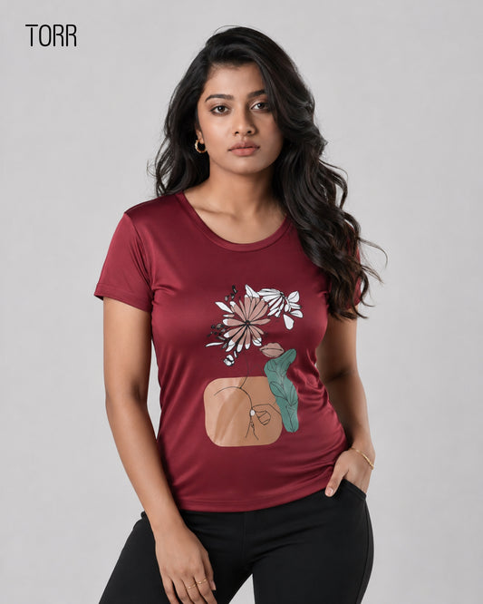 Women's T-shirt | DARK GARRNET