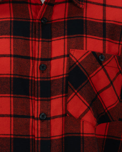 Men's L/S Casual Shirt | Red Check