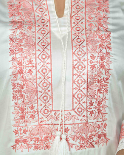 Ethnic Wear (01 Piece Kurti) | WHITE PINK