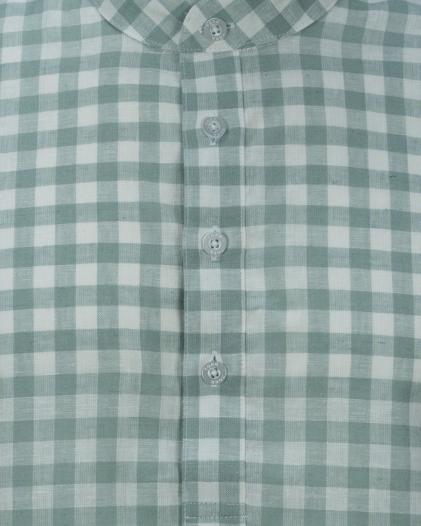 Men's Long Sleeve Casual Shirt | Lt. Green Gingham Check