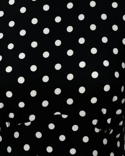 Women's Long Top | White Dot Aop