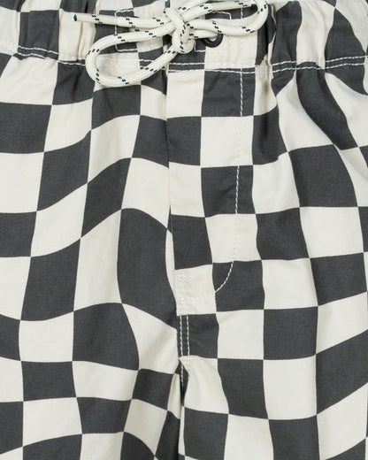 Boys Shorts |Black Checkboard