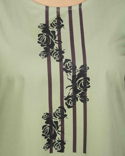 Ethnic Wear (01 Piece Kurti) | OLIVE GREEN