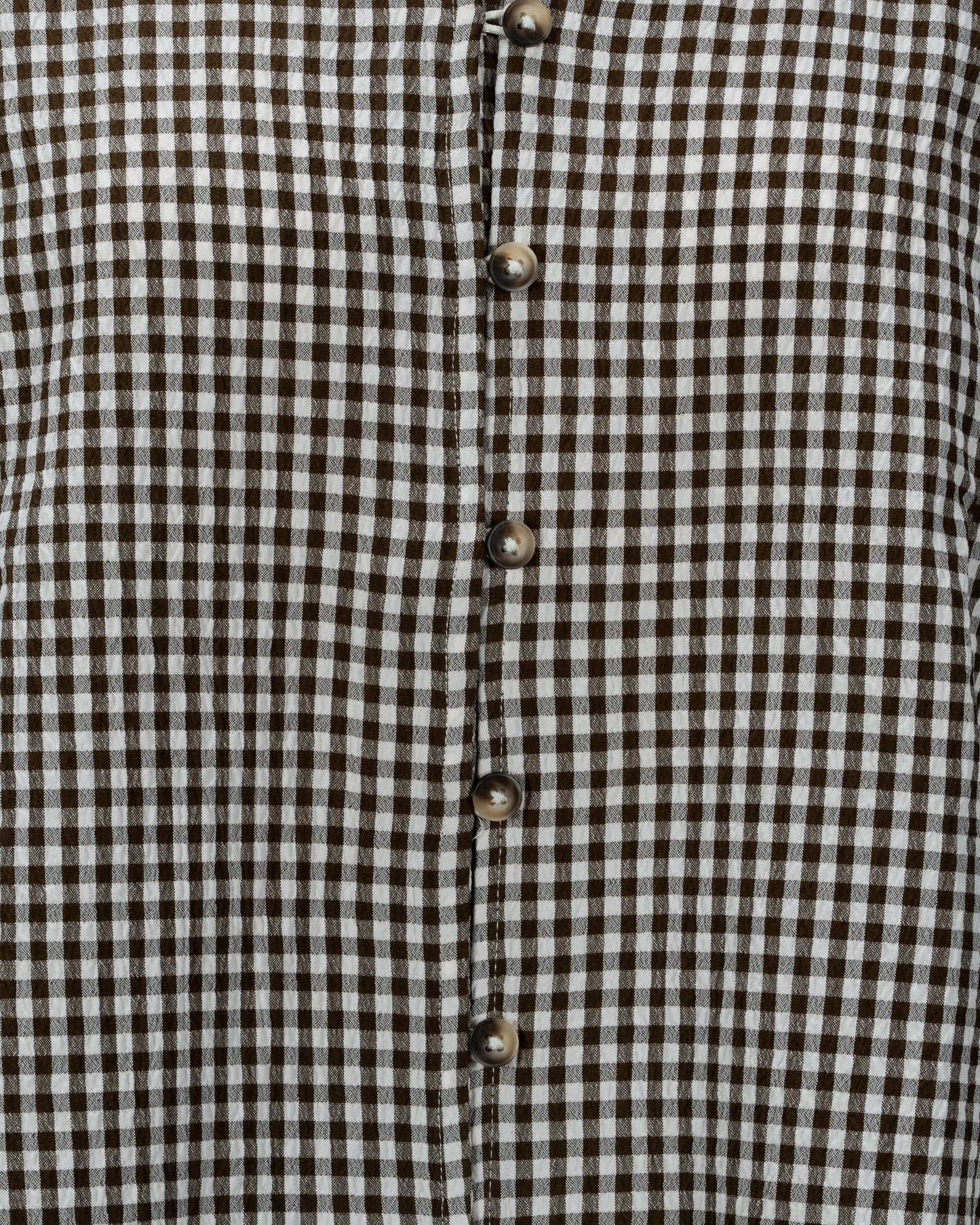 Women's Short Top | Brown Check