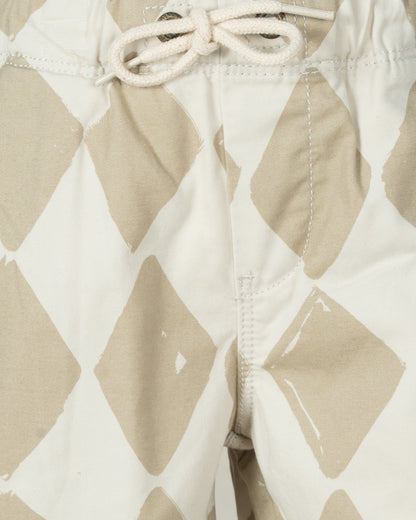 Boys Shorts |Stone Checkboard