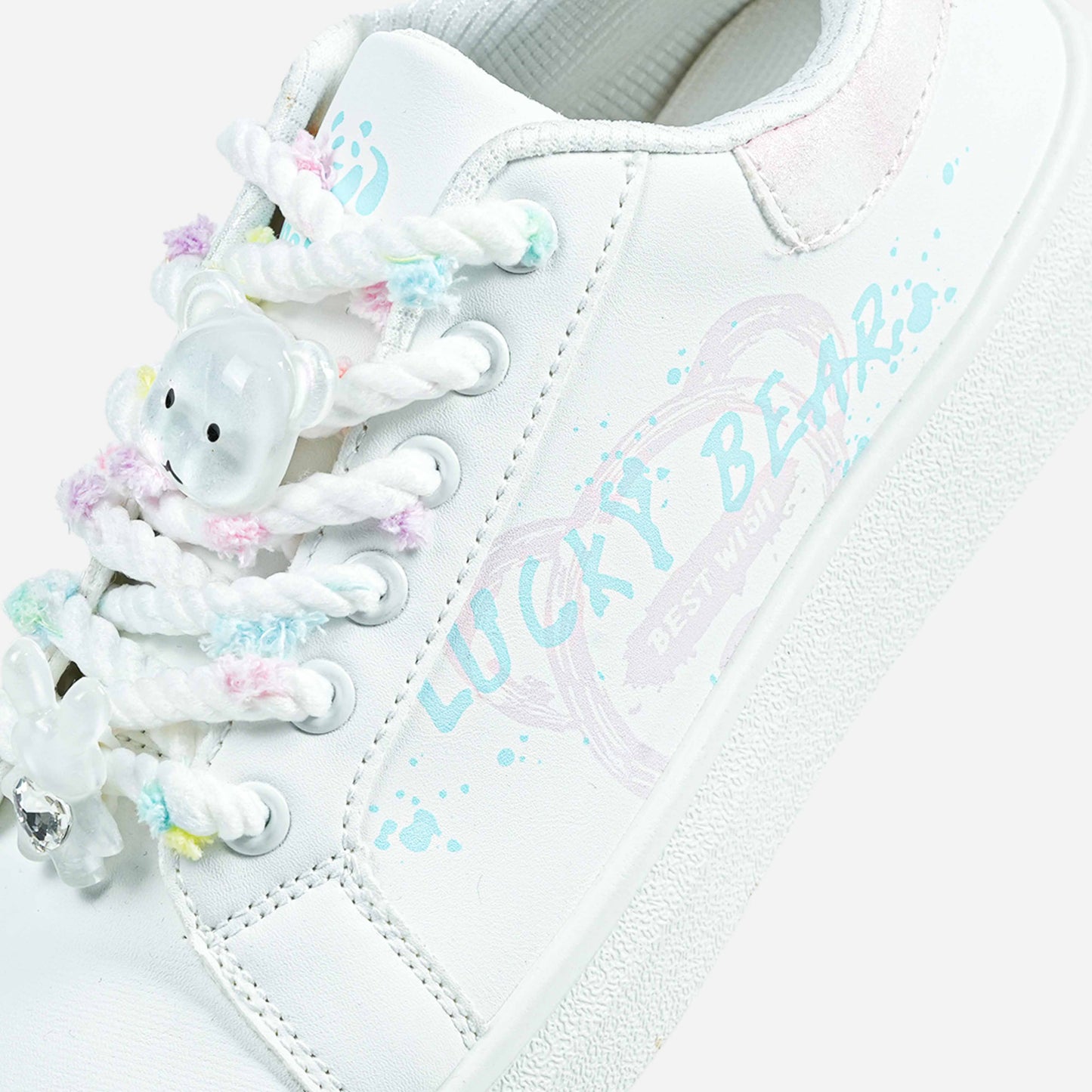 Panda Women’s Casual Sneaker | White Blue Pink