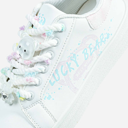 Panda Women’s Casual Sneaker | White Blue Pink