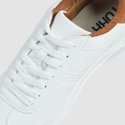 Torr Men’s Casual Shoe | White/Brown