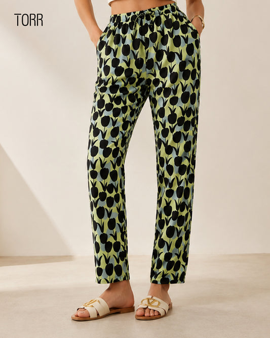 Womens Trouser | Lime Aop
