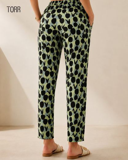 Womens Trouser | Lime Aop