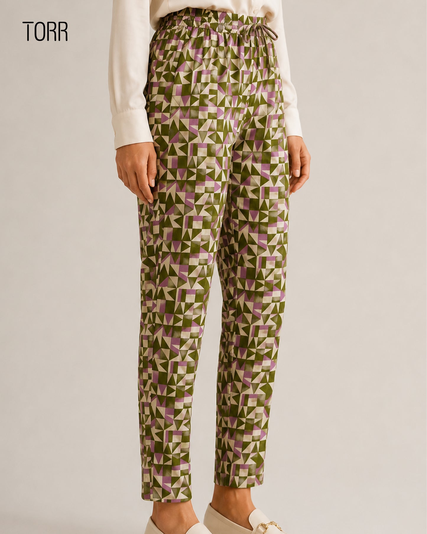 Womens Trouser | Olive Aop