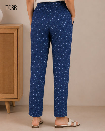 Womens Trouser | Navy Aop