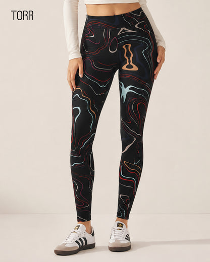 Women's Leggings | BLACK MULTI AOP