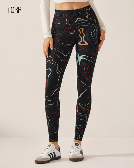 Women's Leggings | BLACK MULTI AOP