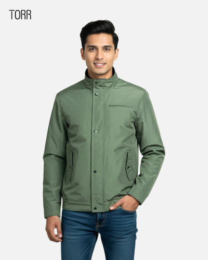 Mens Jacket | Olive & Black