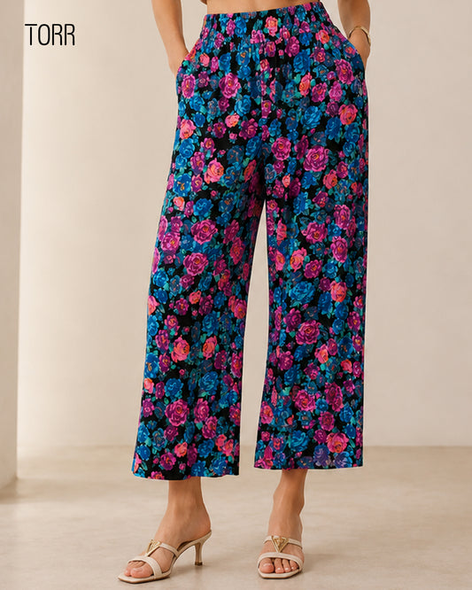 Womens Palazzo |  Flower Aop