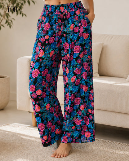 Womens Palazzo |  Flower Aop