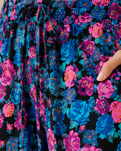 Womens Palazzo |  Flower Aop