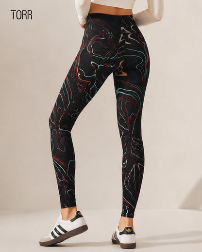 Women's Leggings | BLACK MULTI AOP